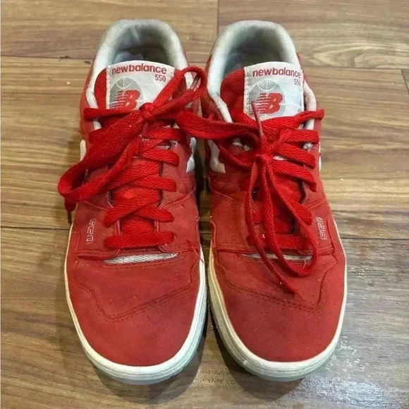 New Balance 550 Suede Pack Team Red - Picture 4 of 7